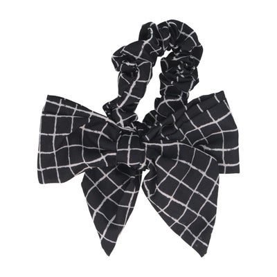 Scrunchie avec Skinny Scarf noir/blanc