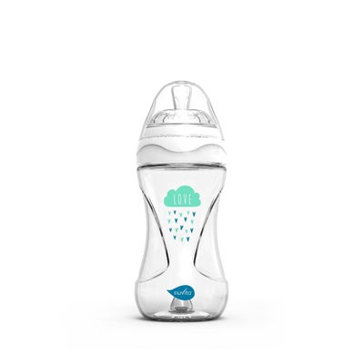 Nuvita biberon en verre 240ml anti-colique blanc 3M+ Nuvita biberon en verre 240ml anti-colique blanc 3M+