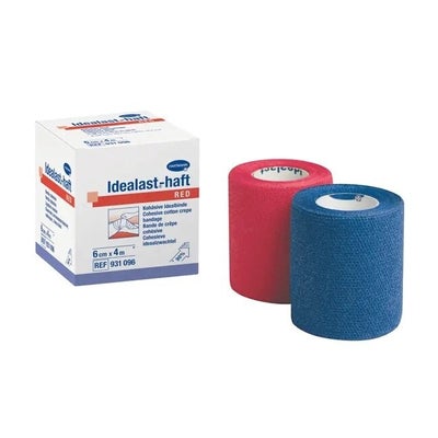 Haft color haftende Binden, 8 cm x 4 m, blau