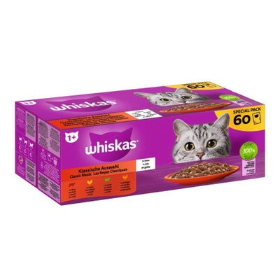 Nassfutter 1+ Klassische Auswahl in Gelee 60 x 85 g