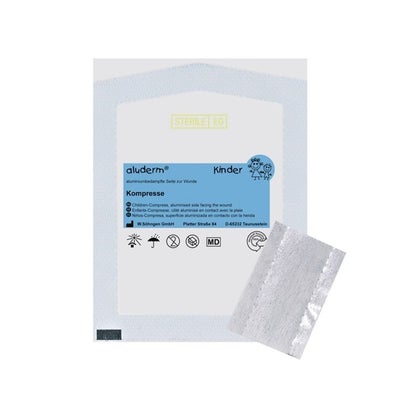 aluderm Kinder Kompresse, 6 x 6 cm, steril, einzeln