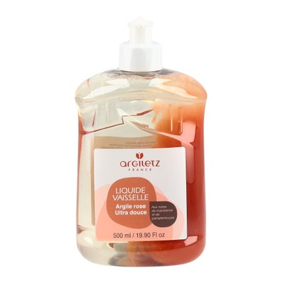 liquide vaisselle argile rose