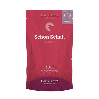 Schaf mit Zucchini und Kartoffeln, Nassfutter für Hunde