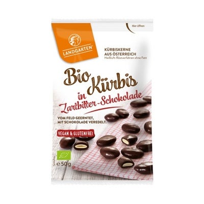 Kürbiskerne in Zartbitter-Schokolade Bio