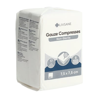 compresses de gaze 7.5x7.5cm non stériles compresses de gaze 7.5x7.5cm non stériles