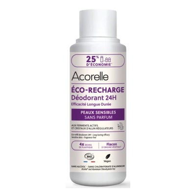 déodorant 24h efficacité longue durée peaux sensibles recharge Cosmos Organic roll-on