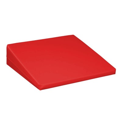 Coussin cunéiforme skaï toundra cerise 40x40x10cm