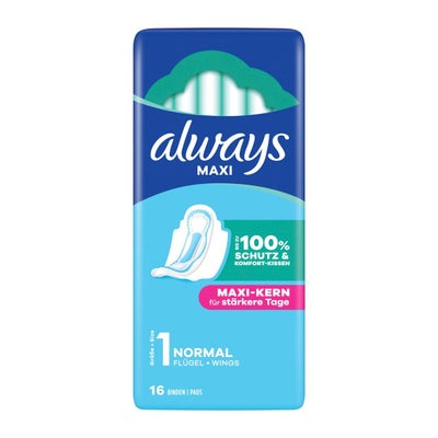 Maxi serviettes hygiéniques Normal avec ailettes Maxi serviettes hygiéniques Normal avec ailettes