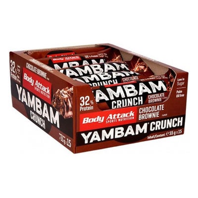 YamBam Crunch Bar - Chocolate Brownie 15 x 55 gr
