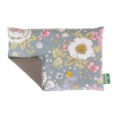 coussin aux pépins de raisin 30x20cm rose de neige