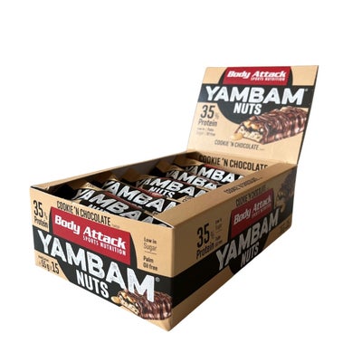 YamBam Nuts Bar - Cookie & Chocolate 15 x 55 gr