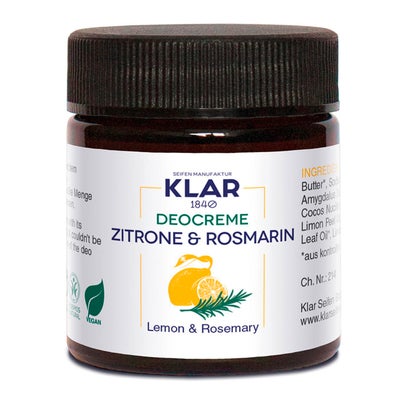 Crème déodorante au citron et au romarin