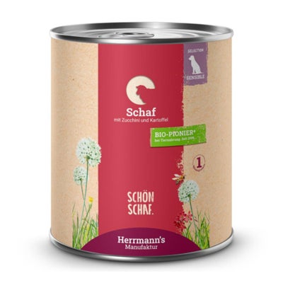 Schaf mit Zucchini und Kartoffeln, nourriture humide pour chiens Schaf mit Zucchini und Kartoffeln, nourriture humide pour chiens