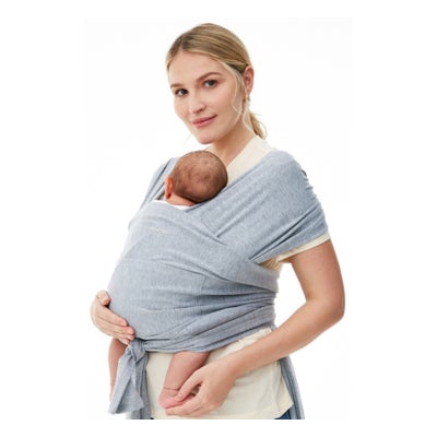 Echarpe de portage bébé grise