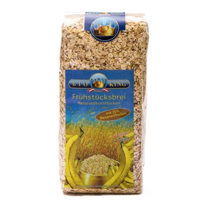 Porridge mit Bananenflocken Bio