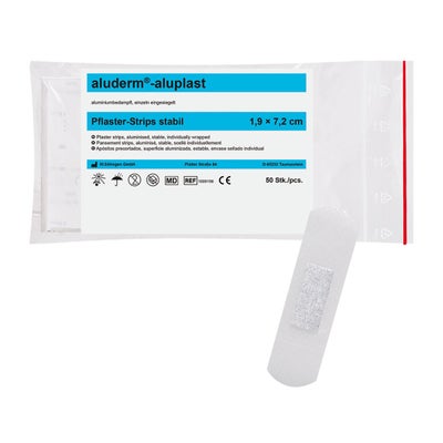 aluderm aluplast Pflaster 1.9 x 7.2 cm, starr