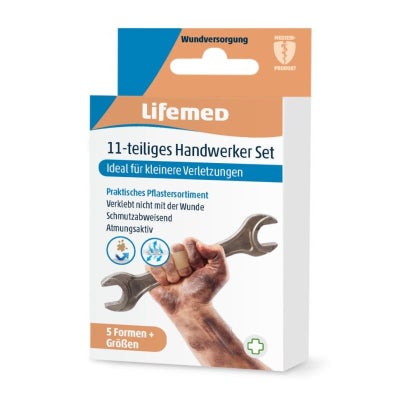 Handwerkerset hautfarben 5 Grössen, 11-teilig