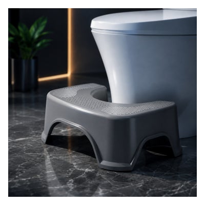 marchepied de toilettes gris