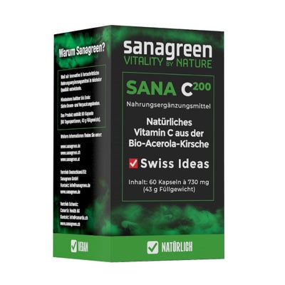 SANA C200 - Vitamin C à base d'acérola bio caps
