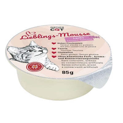 Lieblings​-​Mousse mit Lachs Nassfutter für Katzen