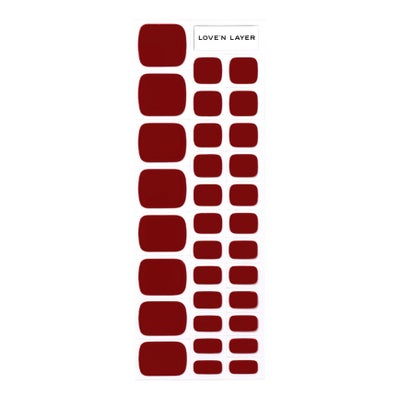 Solid Toe Burgundy Red