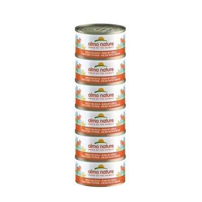 HFC Natural Megapack Nassfutter für Katzen mit Huhn und Kürbis 6 x 70 g