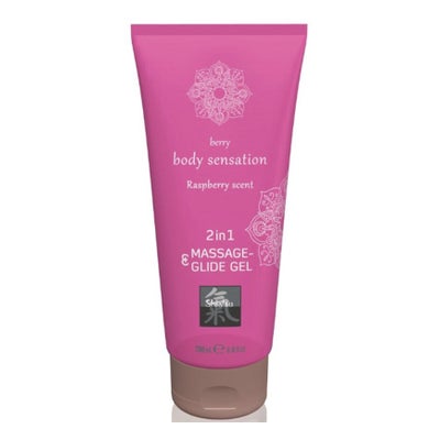 Massage- und Gleitgel 2in1, Raspberry