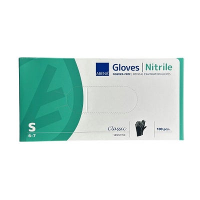 Black Nitrilhandschuhe, Puderfrei schwarz S