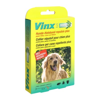 colliers aux herbes neem 72cm chien vert bio