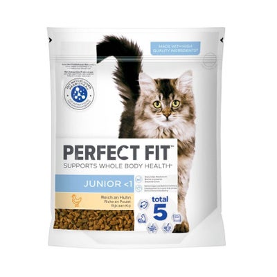 Junior mit Huhn, Trockenfutter für Katzen