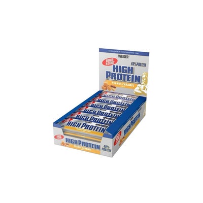 High Protein Riegel, Display Erdnuss-Caramel 24 x 50 g High Protein Riegel, Display Erdnuss-Caramel 24 x 50 g