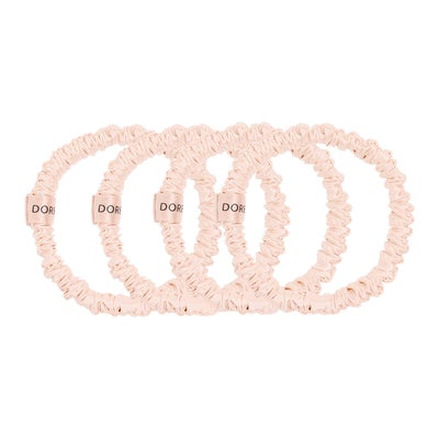 Silk Scrunchie Set 1 cm Champagne