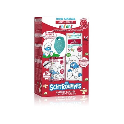 anti-pique coffret schtroumpfs enfant/bébé 2 pièces anti-pique coffret schtroumpfs enfant/bébé 2 pièces