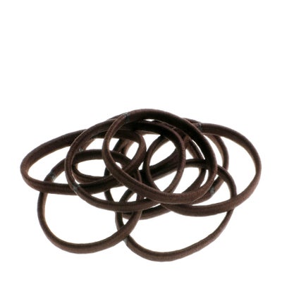 Élastique à cheveux fermeture sans métal épais marron