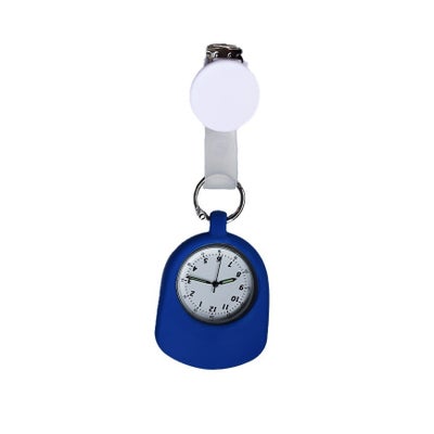 CLIPwatch - Pflegeuhr mit Button-Clip, blau
