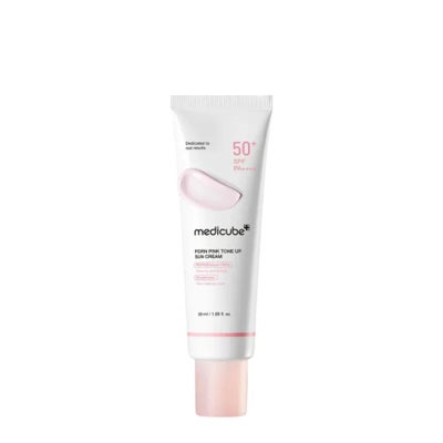 Crème solaire tone-up rose PDRN