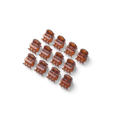 Mini Haarklammern 1cm havanna