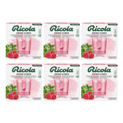 x Ricola Drink Cubes Himbeer Melisse 6 x 12 Stk