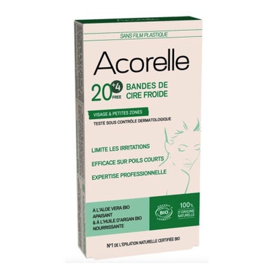 bandes de cire froide visage 20 pièces + 4 pièces