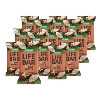 Bio Lifebar Riegel Oat Snack Cashew Chocolate Chip 15 x 40 g