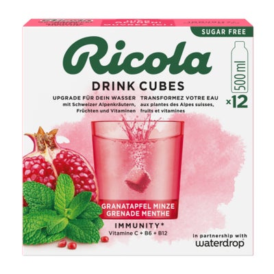 x Ricola Drink Cubes Granatapfel Minze
