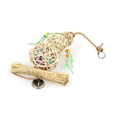 Jouet pour oiseaux en palmier rouge Jouet pour oiseaux en palmier rouge