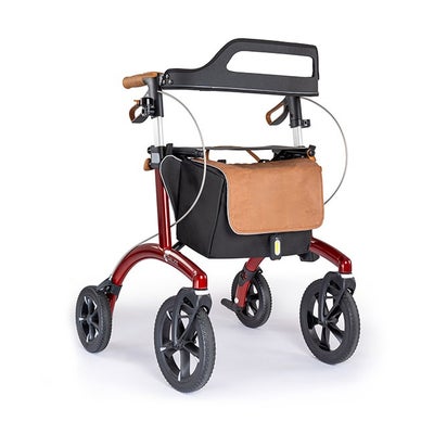 Rollator Allround mit Tasche 62 cm Barolo Red