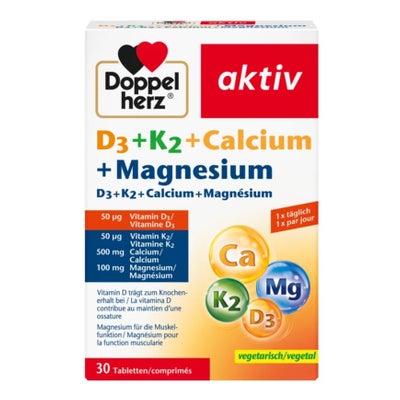D3 + K2 + Calcium + Magnesium Tabletten