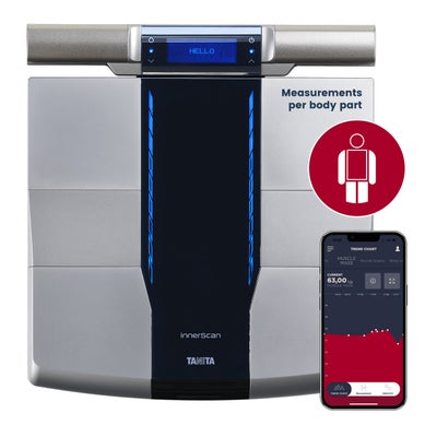 RD-545 Bluetooth Segment-Körperanalyse-Waage mit HR-Funktion, silber