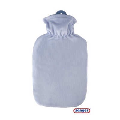 Wärmflasche Flauschbezug 2l blau pastell