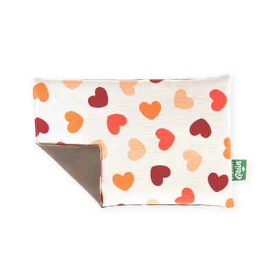 coussin aux pépins de raisin 30x20cm coeur chéri