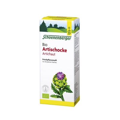 Artichaut suc de plantes fraîches bio