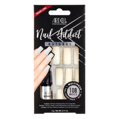 Nail Addict Natural Square Long Multipack