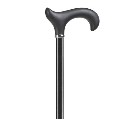 canne en métal noir 75-96cm -100kg avec poignée Derby noire
